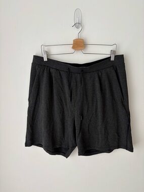 Lululemon Men’s Soft Jersey Lounge Shorts Grey Drawstring Athletic Casual